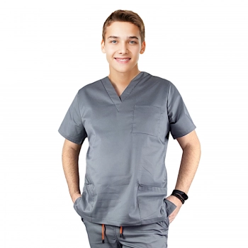Bluza chirurgiczna męska szara elastyczna roz. XL